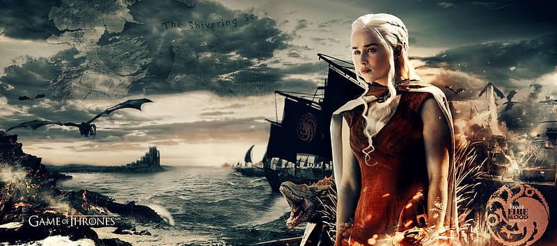 Daenerys Targaryen , daenerys-targaryen, emilia-clarke, game-of-thrones, tv-shows, HD wallpaper