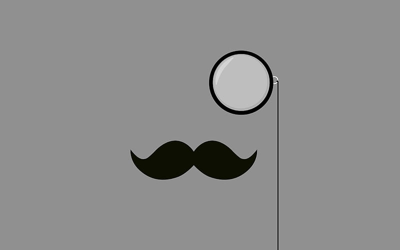 Poirot, binocular, hercule, moustache, black, texture, gris, skin, white, HD wallpaper