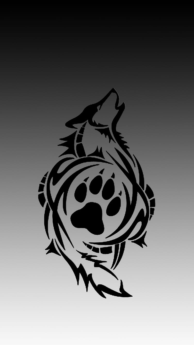 Wolf Paw, black, dog, nature, totem, HD phone wallpaper