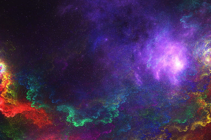 Colorful Space, colorful, space, digital-universe, HD wallpaper