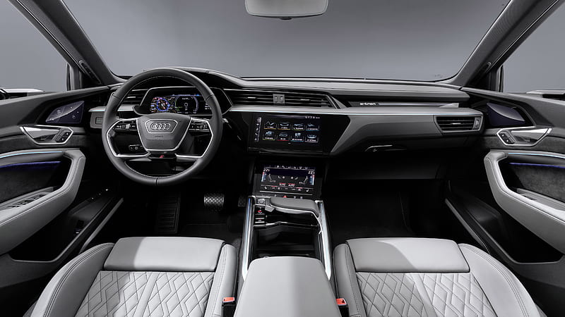 Audi e-tron 55 quattro Sportback S line 2020 Interior, HD wallpaper