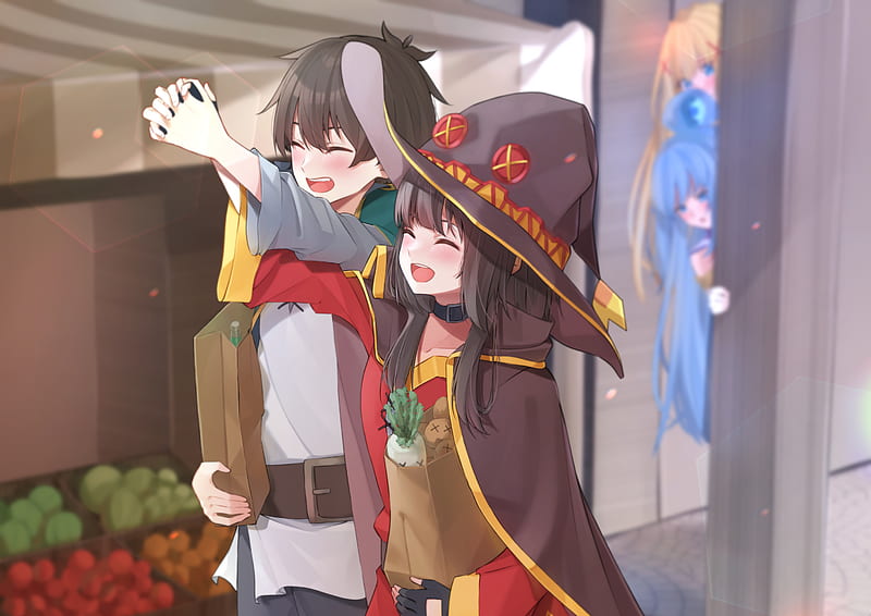 Konosuba! Wallpaper - Megumin and Kazuma by X-NIN-SONZ-III on