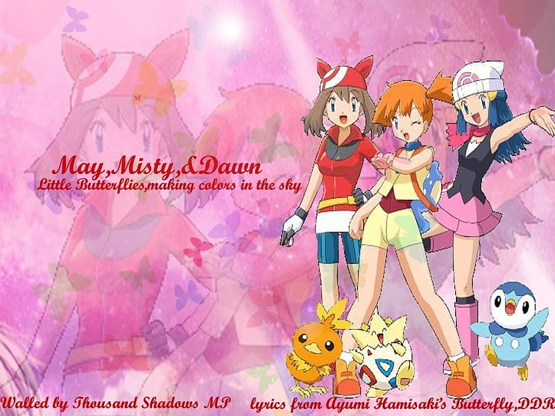 Dawn Pokémon Diamond and Pearl Ash Ketchum Iris Misty, dawn