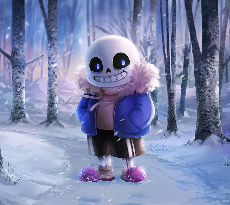 Download Undertale Sans ready to take on the world Wallpaper