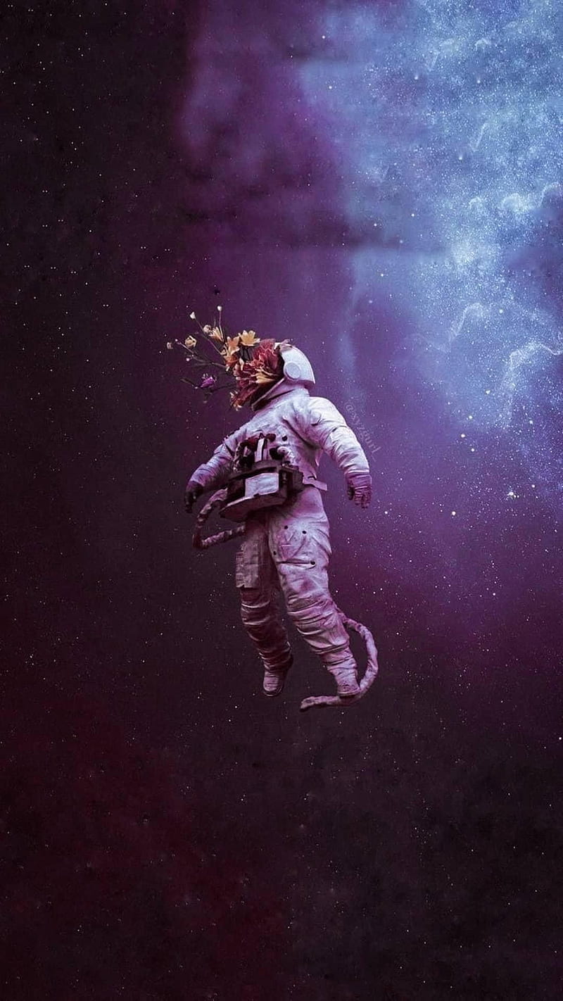 aesthetic astronaut purple. find me on instagram or. Astronaut artwork, Astronaut , Astronaut art, HD phone wallpaper