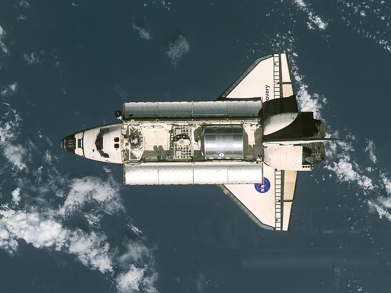 Overhead View, bay doors, overhead, discovery, space shuttle, HD wallpaper
