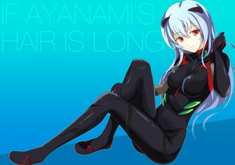 720p Free Download Rei Ayanami 09 Suit Rei Black Suit Ayanami Long Hair Evangelion Hd