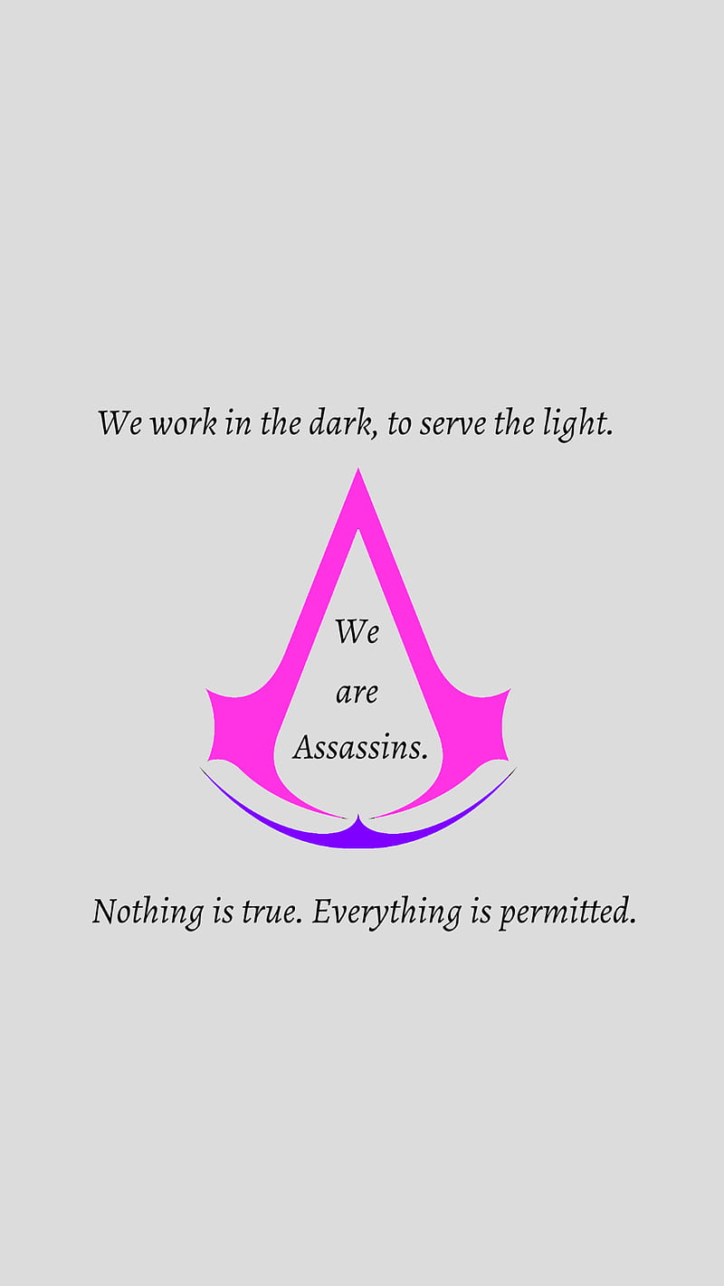 Assassins Creed, assassinscreed, gamer, geek, girly, pink, purple, HD phone wallpaper