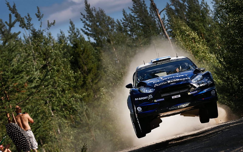 Ford Fiesta, Rally, WRC, gravel track, HD wallpaper
