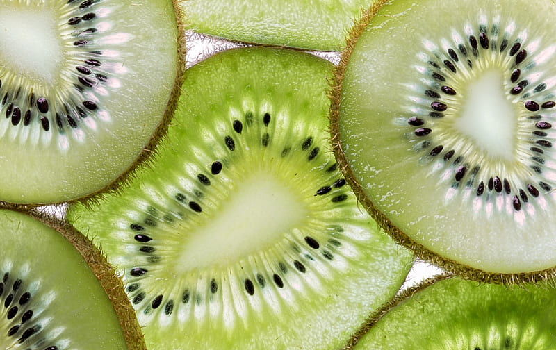 Kiwi, fruit, green, food, texture, slice, HD wallpaper