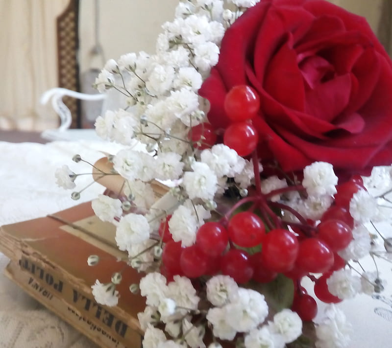 Wedding flowers, elegant, redandwhite simple eleg, wedding flowers table red, HD wallpaper