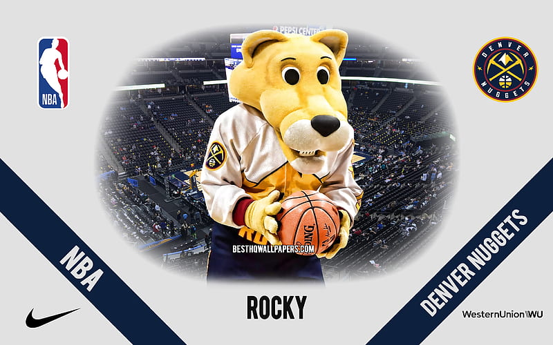 Rocky, mascot, Denver Nuggets, NBA, portrait, USA, Denver Nuggets mascot, basketball, Pepsi Center, Denver Nuggets logo, HD wallpaper