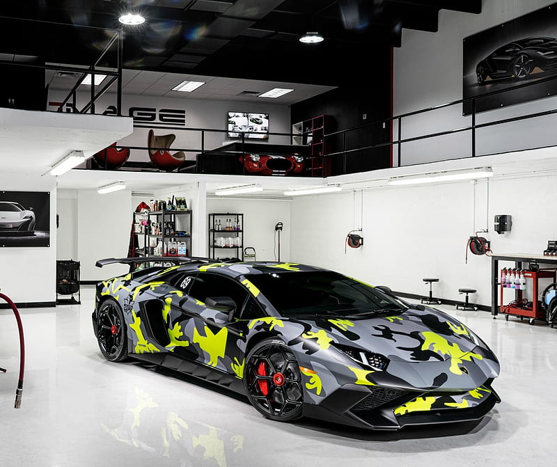 Camo-wrapped Novitec Torado Lamborghini, Supercar, Lambo, Garage, Camaro, HD wallpaper