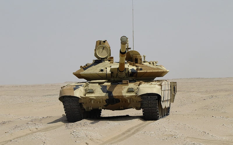 T-90 MS, Russian battle tank, desert, modern armored vehicles, Russia, tanks, HD wallpaper