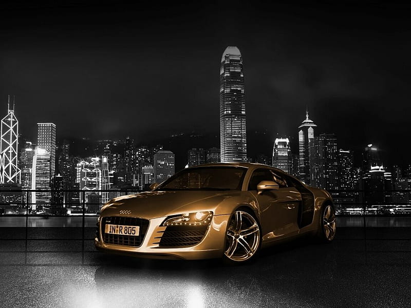 Audi at nightlife, carros, HD wallpaper | Peakpx