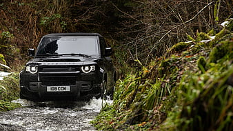 Land Rover, Land Rover Defender, Black Car, Car, SUV, HD wallpaper