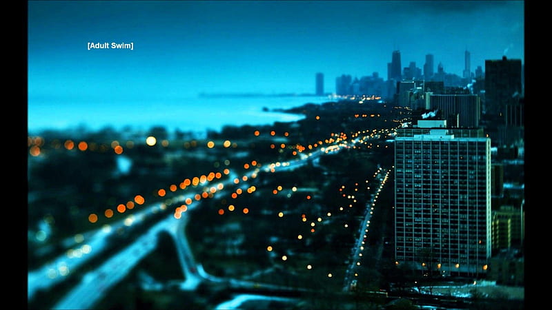 Blur Lights Bokeh Buildings Background Adult Swim, HD wallpaper