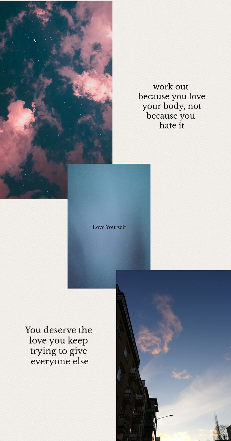 Love yourself, aesthetic, blue, good, help, pink, sky, youself, HD phone  wallpaper | Peakpx