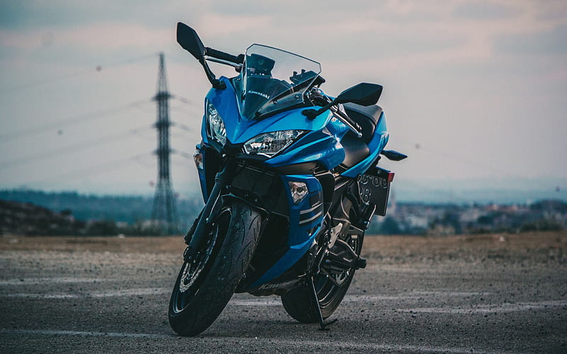 Kawasaki Ninja 1000, blue sports bike, new blue Ninja 1000, japanese motorcycles, Kawasaki, HD wallpaper