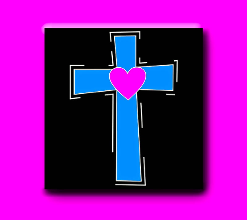 Cross, father, god, heart, jesus, lord, love, spiritual, HD wallpaper