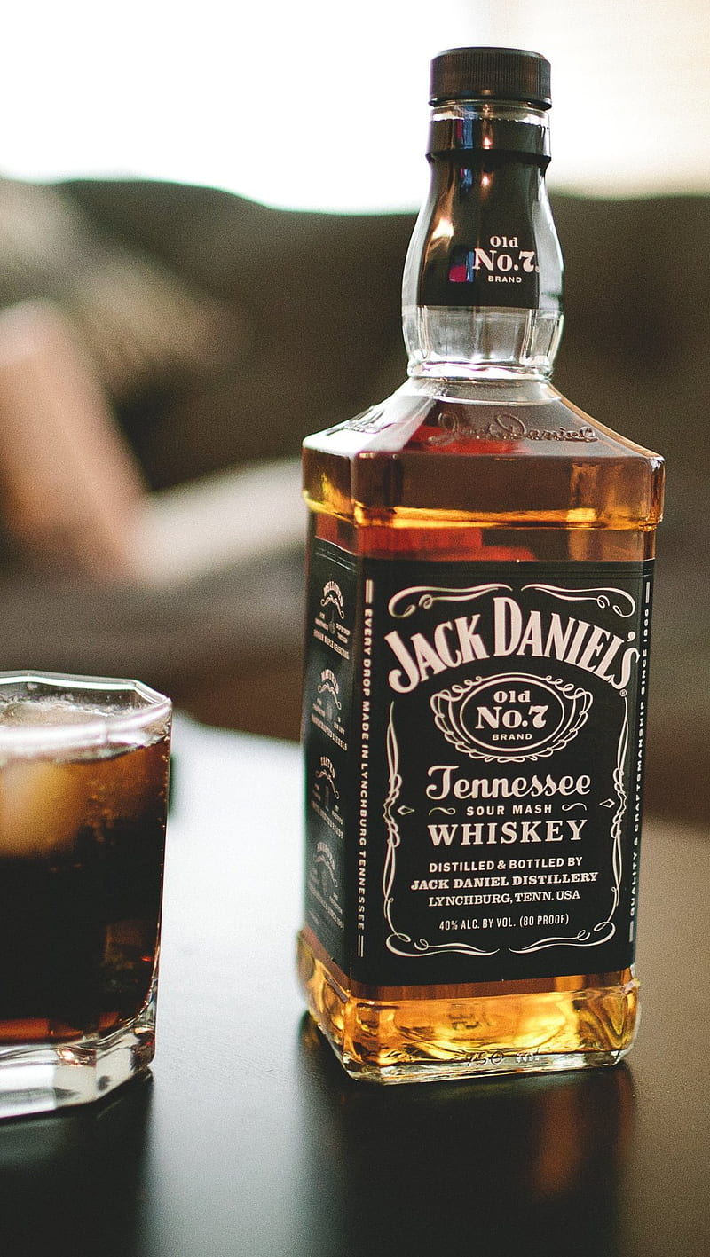 Jack Daniels, drink, glass, HD phone wallpaper