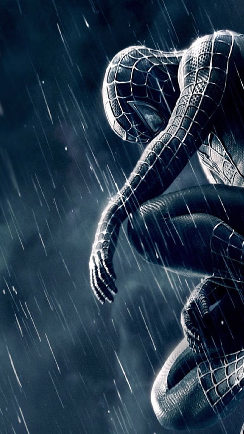 Black Spiderman, abstract, amazing, black, man, mystic, snake, snakes, spider, team, teams, HD phone wallpaper