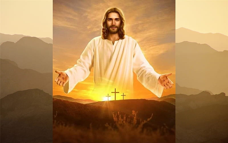 Jesus is Risen!, Christ, Jesus, Easter, God, Resurrection, crosses,  sunrise, HD wallpaper | Peakpx