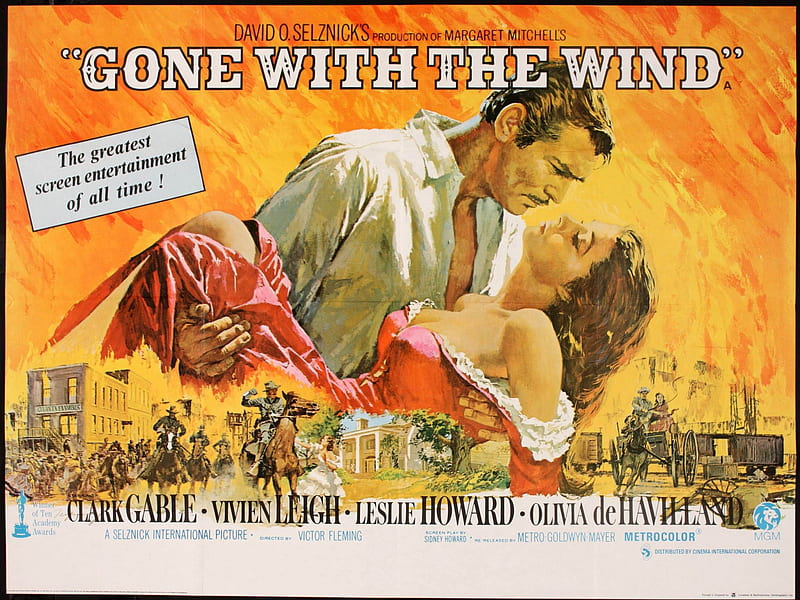 Classic Movies - Gone With The Wind (1939), Classic Movies, Evelyn Keyes, Gone With The Wind, Leslie Howard, Vivian Leigh, Clark Gable, Golden Era of Hollywood, HD wallpaper