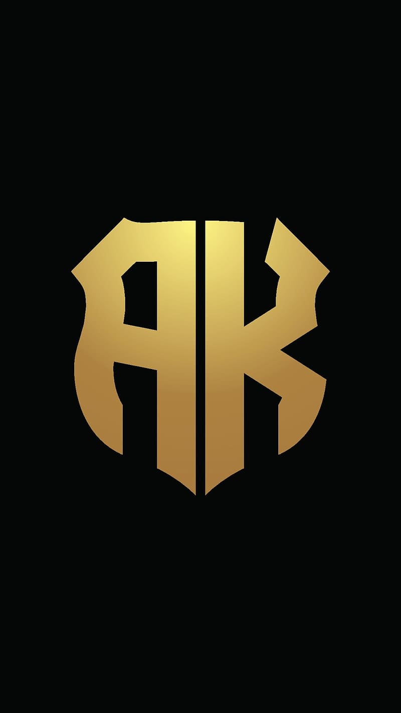 Ak Name, Golden Logo, black background, HD phone wallpaper | Peakpx