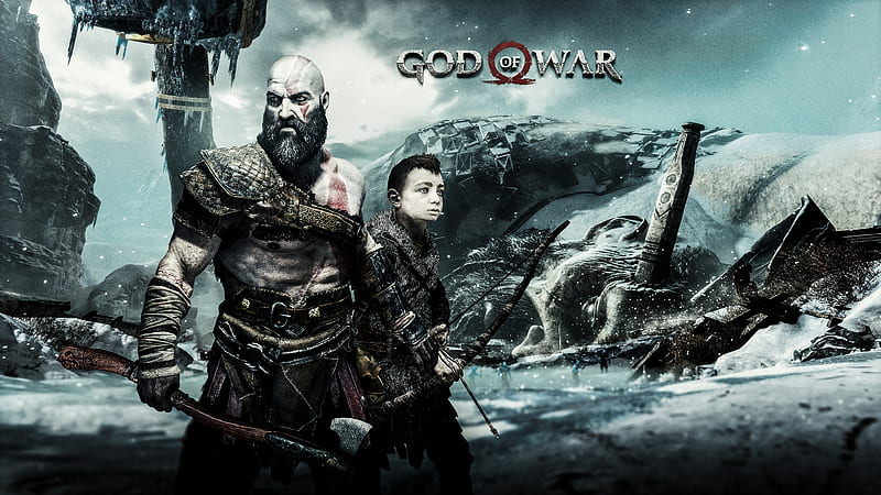 God of War , atreus, kratos, HD wallpaper