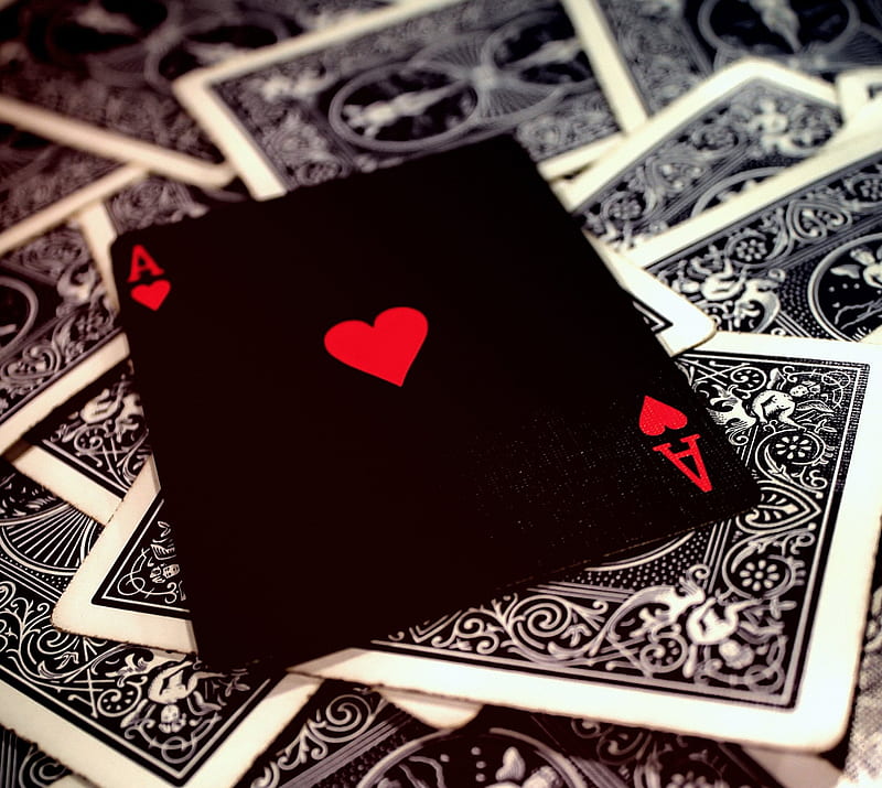 Ace of Hearts, poker, HD wallpaper