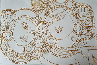 Kerala Mural - Ranjana's Craft Blog