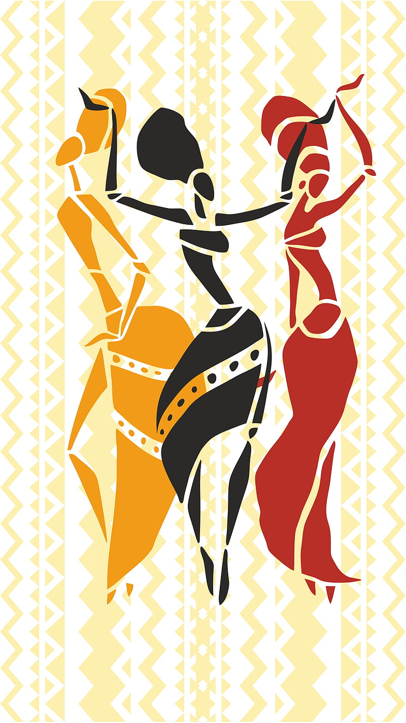 African Dance, africa, ipad, iphone, patterns, samsung, women, HD phone wallpaper