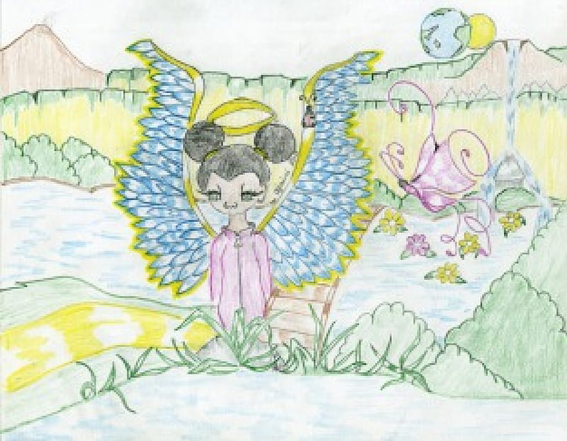 Heavenly angel child, The Ajaini Agency, Bandele Gatson, Disney, Ajainimodeling, HD wallpaper