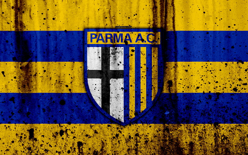 Parma grunge, Serie B, football, Italy, soccer, FC Parma, stone texture, football club, Parma FC, HD wallpaper