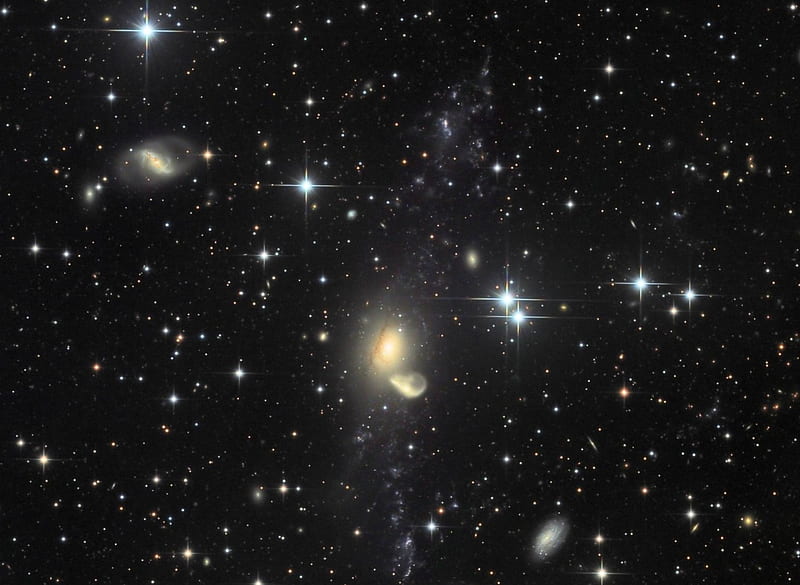 Recycling NGC 5291, stars, cool, space, fun, galaxies, HD wallpaper