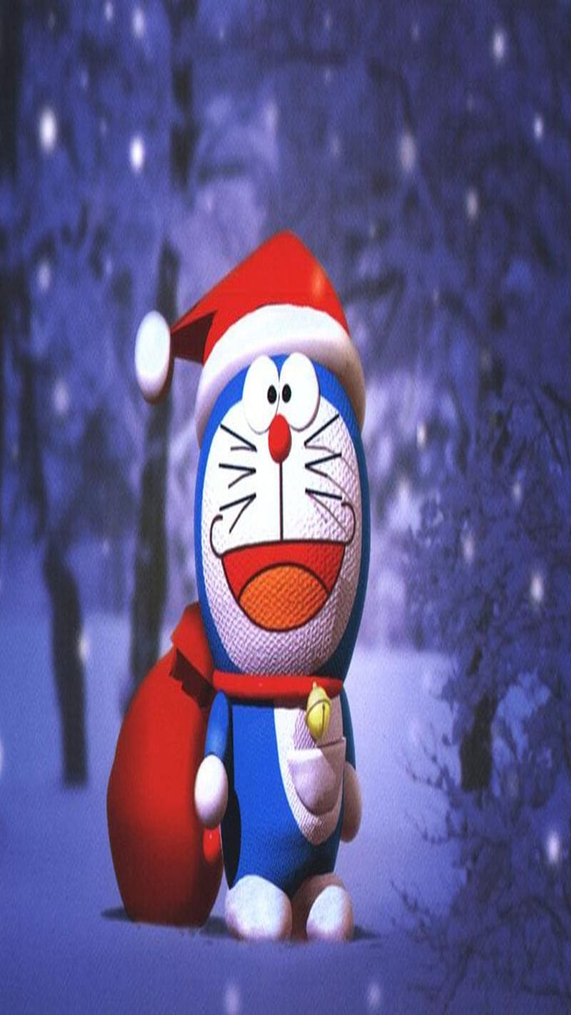 Doraemon, cartoon, santa cruz, HD phone wallpaper | Peakpx