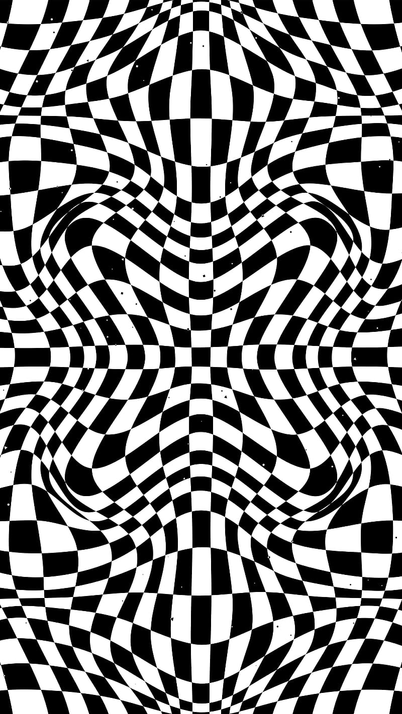 Checkered moire VI, Divin, abstract, black, black-white, check, checker, chequered, glitch, hypno, hypnotic, kinetic, op-art, opart, optical-art, optical-illusion, psicodelia, square, vibration, visionary, HD phone wallpaper