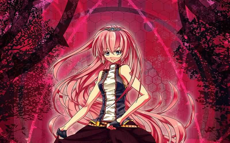Megurine Luka, abstract art, Vocaloid Characters, girl with pink hair, manga, Vocaloid, Luka Megurine, HD wallpaper