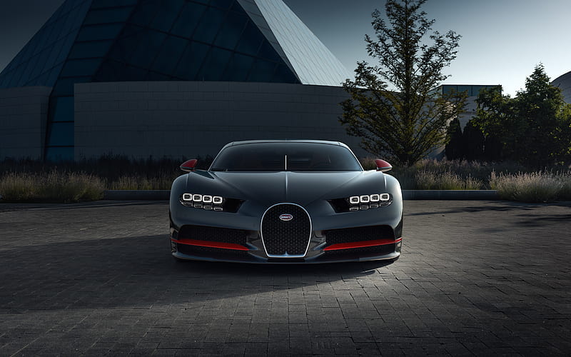 Bugatti Chiron CGI Front, bugatti-chiron, bugatti, carros, behance, HD wallpaper