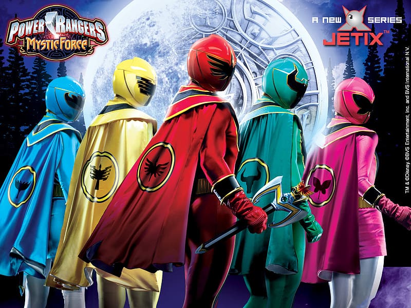 Tv Show, Power Rangers, Green Ranger, Blue Ranger, Pink Ranger, Red Ranger, Yellow Ranger, Power Rangers Mystic Force, HD wallpaper