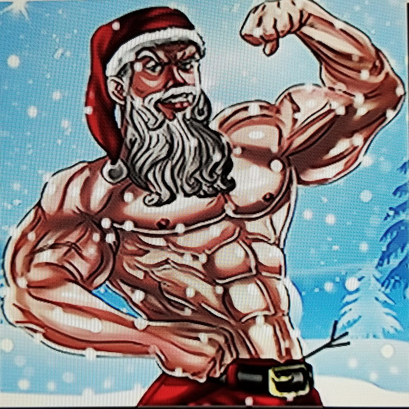 Muscular santa, christmas, fitness, workout, HD phone wallpaper