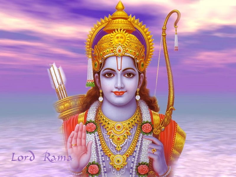 Lord Rama, rama, krishna, Lord, vishnu, HD wallpaper