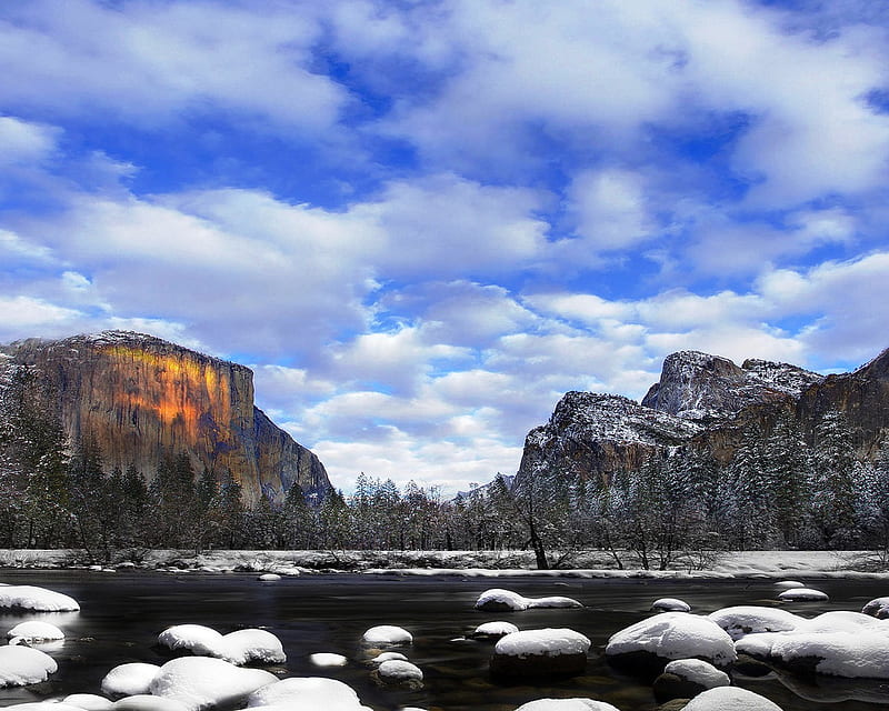 Winter in Yosemite, rocks, sun, california, background, snowy, sundown, nice, stones, multicolor, landscapes, bright, waterscape, paisage, brightness, waterfalls, winter, sunrays, snow, chill, white, bonito, edge, seasons, superb, cold, yosemite, fields, scenery, blue, chilly, maroon, paisagem, icy, usa, dark, day, nature, reflected, pc, scene, wonderful, orange, iceness, ilium, iced, clouds, cenario, lagoon, lightness, calm, scenario, beauty, sunrise, morning, yosemite national park, paysage, cena, black, sky, panorama, water, cool, serenity, awesome, computer, ice, sunshine, fullscreen, colorful, cloudy, brown, gray, sunny, laguna, cascades, darkness, zing, coldness, mirror, light, tranquility, amazing, calmness, multi-coloured, view, national parks, sunlight, colors, serene, plants, colours, frozen, reflections, natural, HD wallpaper