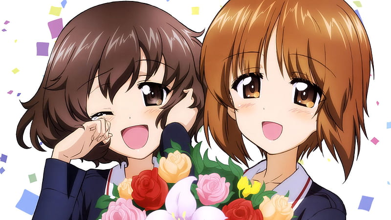 Anime, Girls und Panzer, Yukari Akiyama, Miho Nishizumi, HD wallpaper