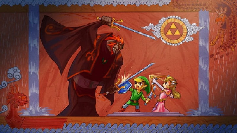 Final battle The Triforce of Courage!, video games, legend of zelda, toon link, zelda, HD wallpaper