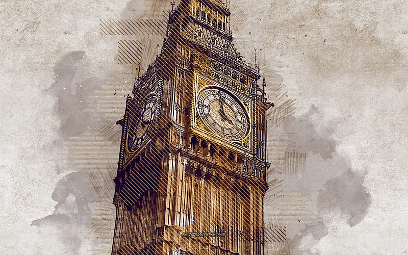 How to Draw the Big Ben  Really Easy Drawing Tutorial