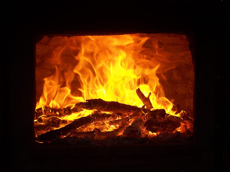 Horno de barro, oven, fire, fire, horno, HD wallpaper