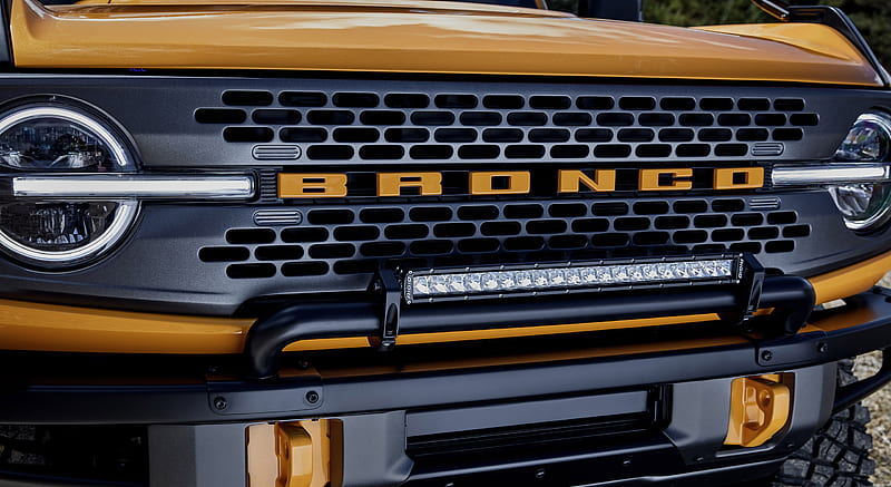 2021 Ford Bronco Two-Door (Color: Cyber Orange) - Grill , car, HD wallpaper
