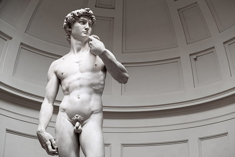 naked man sculpture, HD wallpaper
